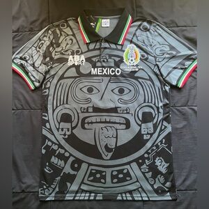 Mexico Away Retro 1998 Soccer Jersey Black
